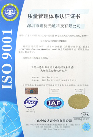 ISO9001質量體系認證